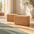 xnqyjp Grounded Cork Yoga Block Pair — lifestyle scene