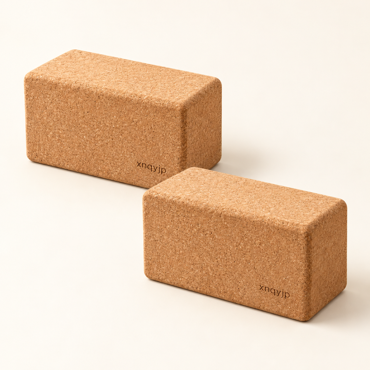 xnqyjp Grounded Cork Yoga Block Pair — full product view