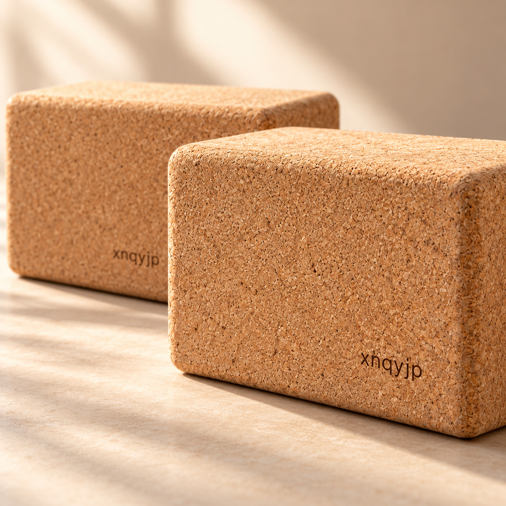 xnqyjp Grounded Cork Yoga Block Pair — detail view